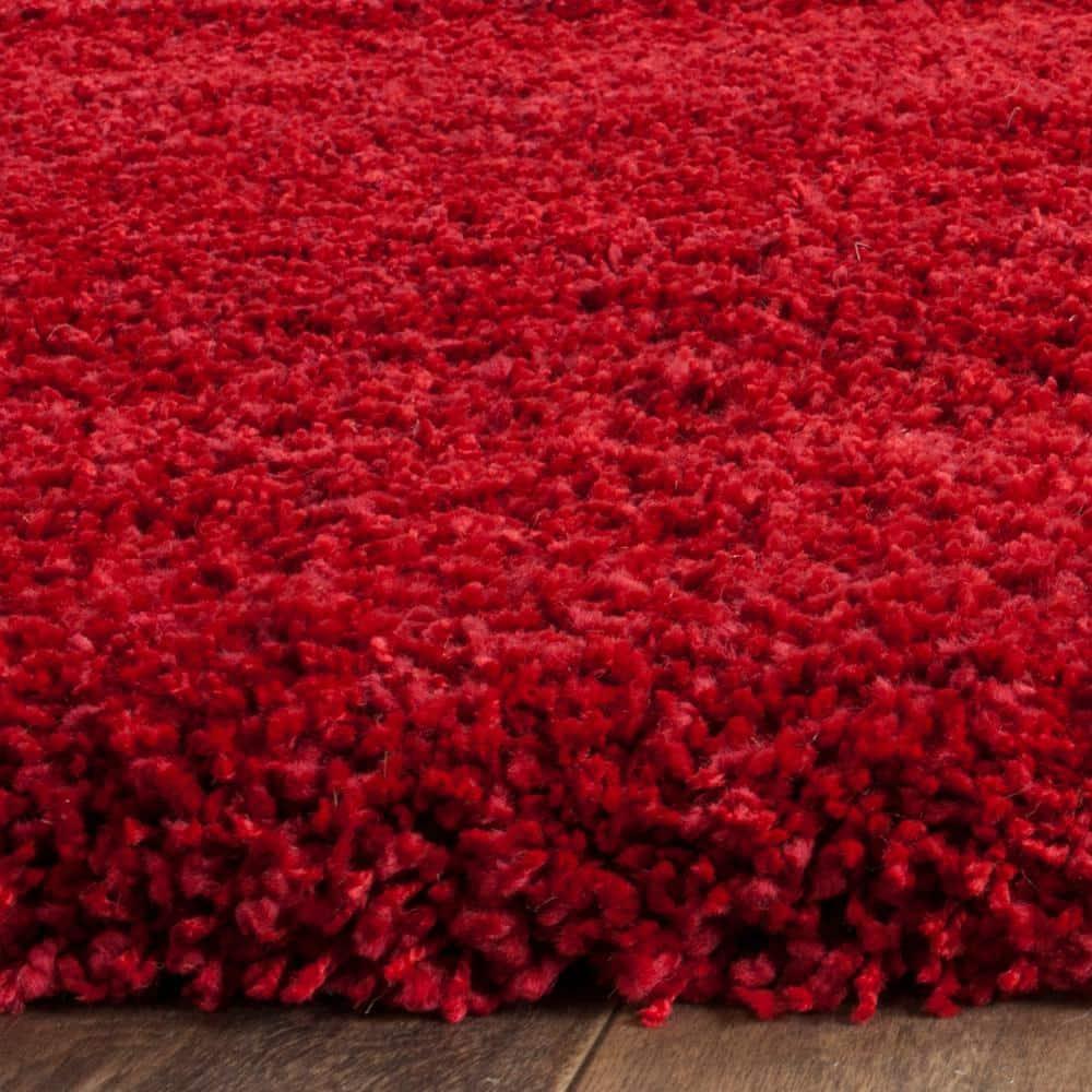 Shag SG180 Power Loomed Area Rug - Red - 4'x6' - Safavieh.