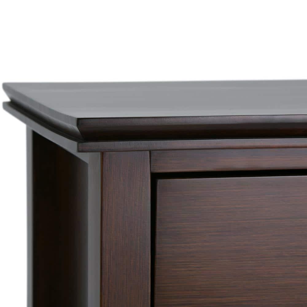 Simpli Home Artisan 24"W Solid Wood Nightstand with Drawer and Shelves