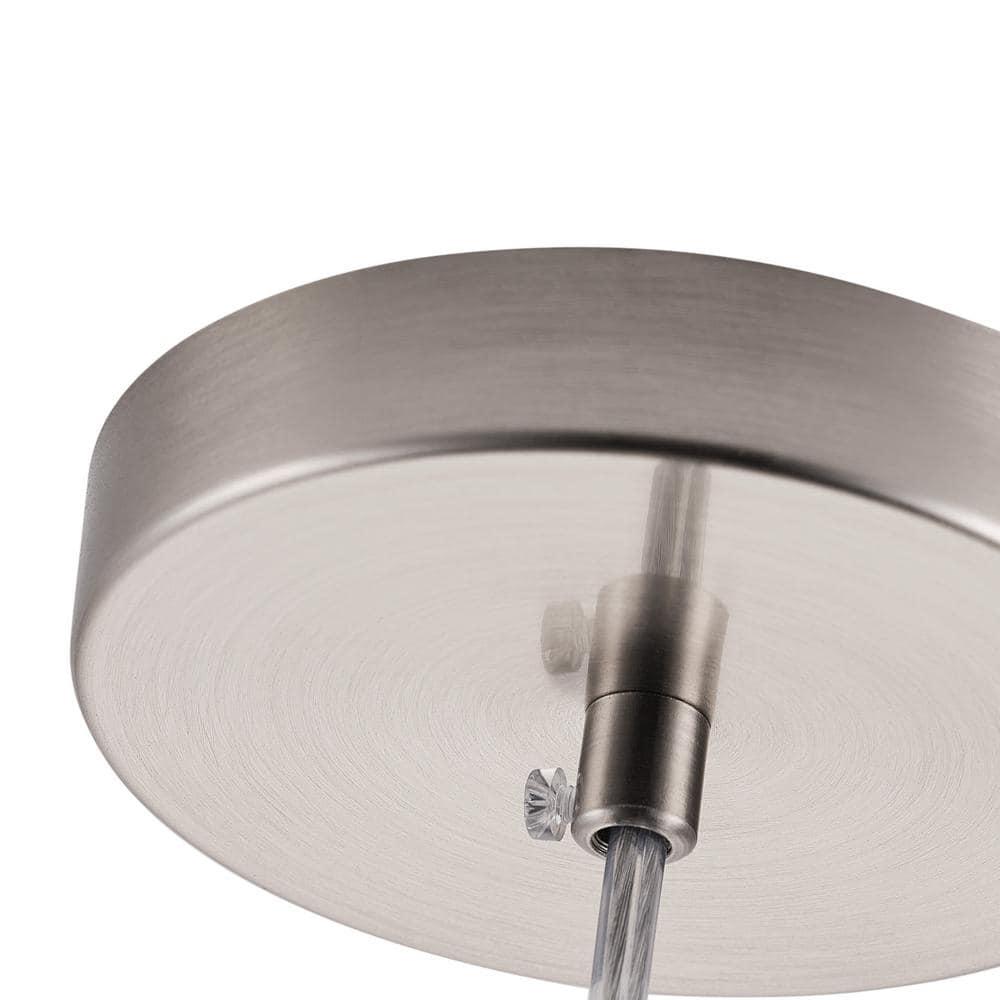 Craftsman Nickel Mini Pendant Light with Multicolor Art Glass