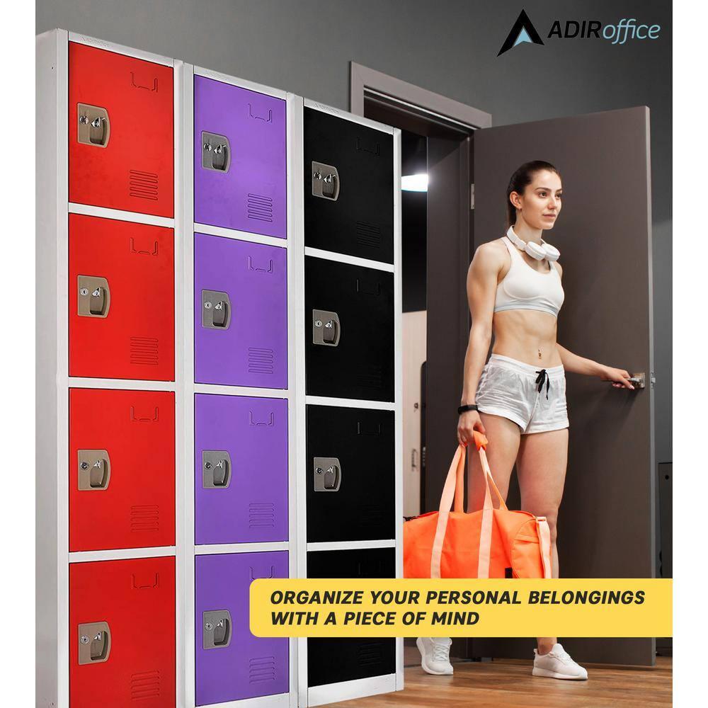 12'' Wide Steel 4-Tier School and Gym Locker