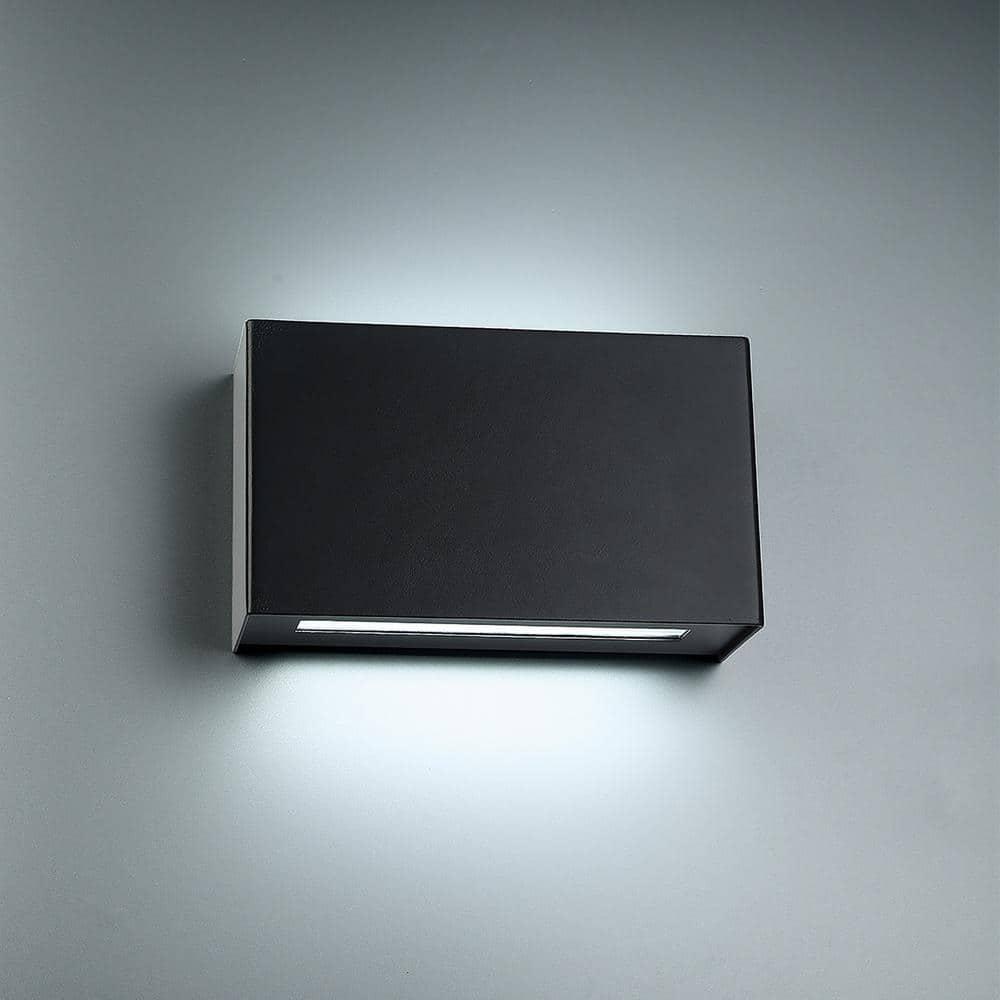 Black Aluminum Dimmable Direct Wired Electric Sconce