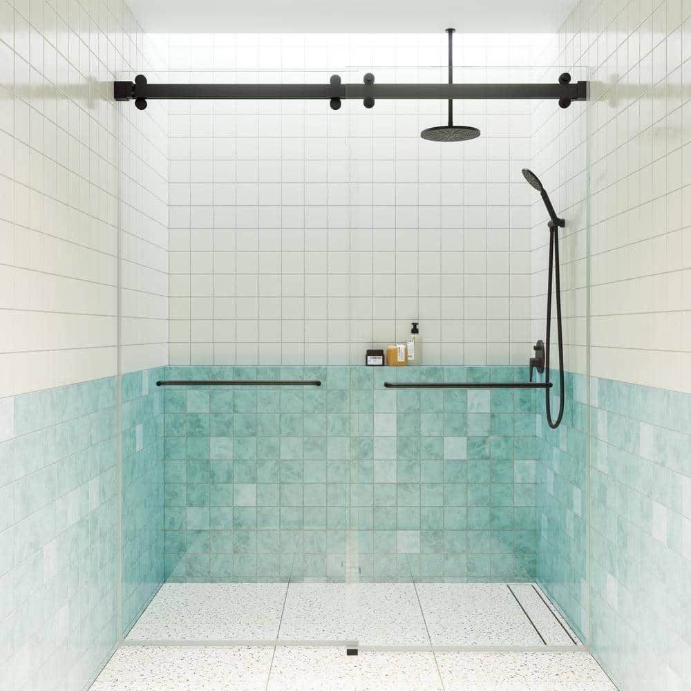 Polaris 60 in. x 78 in. Fully Frameless Sliding Bypass Shower Door