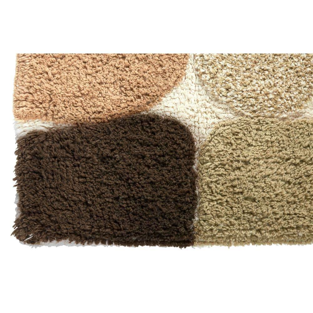 Chesapeake  Pebbles 2pc Bath Rug Set Khaki 20"x32" & 20"x32" Same Size Set
