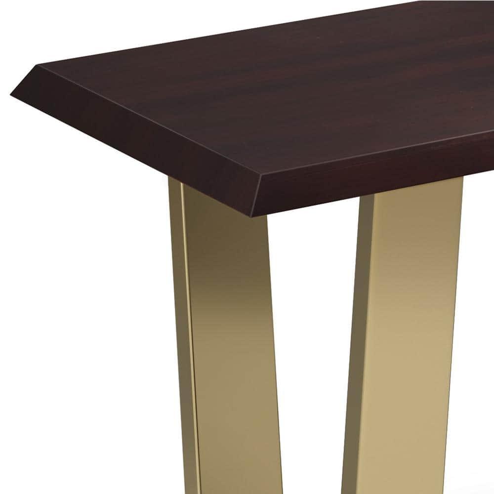 Simpli Home Lewis Solid Wood Bench