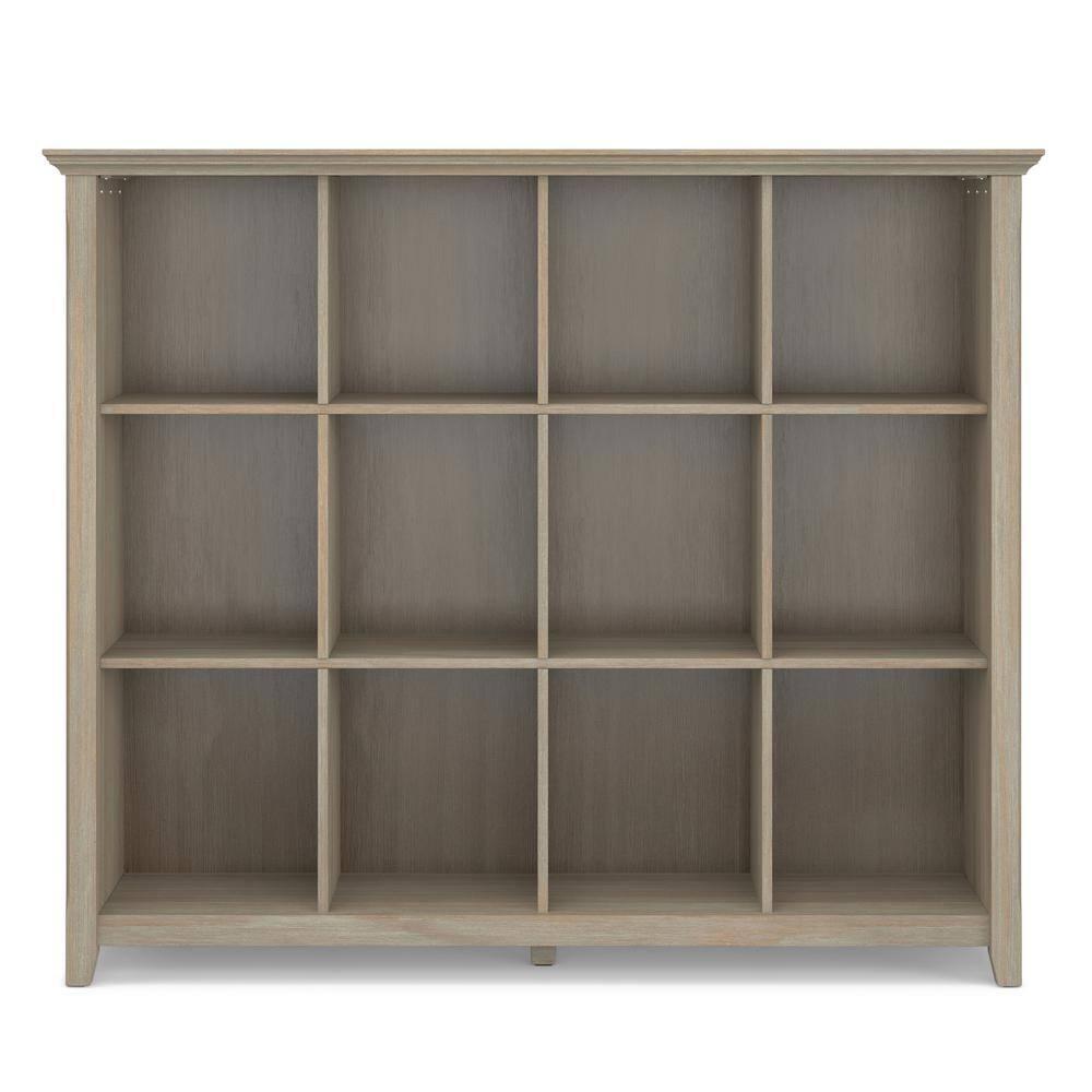Simpli Home Acadian 57"W Solid Wood Storage Console Table