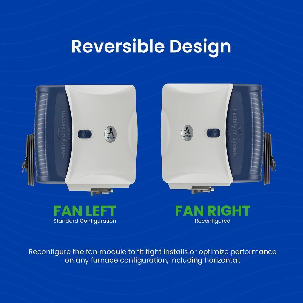 AprilAire 720M Whole-House Fan-Powered Evaporative Humidifier – 21 Gallons Per Day, Water Saving With Manual Control for up to 6,250 Sq. Ft., Part of the AprilAire Healthy Air System