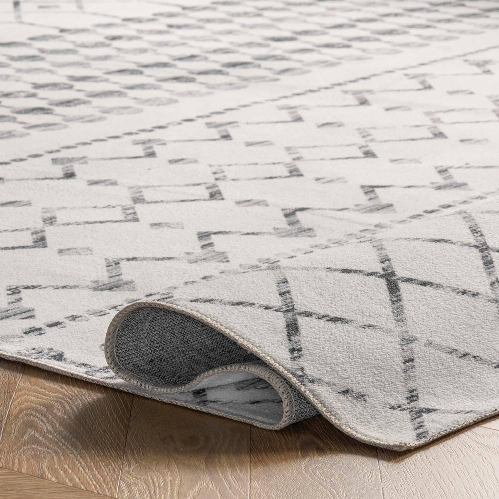 Nuloom Blythe Trellis 5x8 Machine Washable Indoor Area Rug for Living Room Bedroom Dining Room Kitchen, Grey/Off White