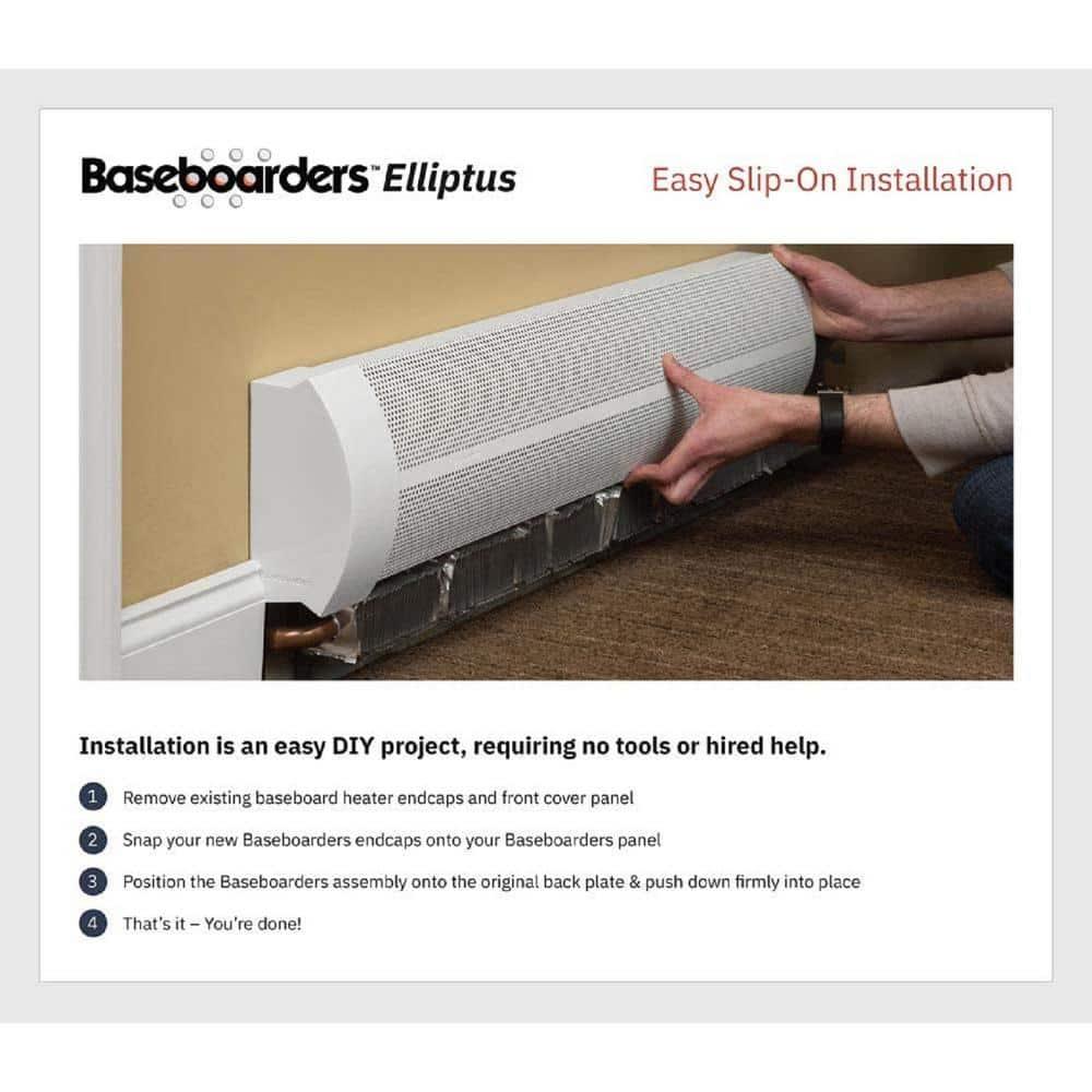 Elliptus 7-ft White Galvanized Steel Slip-On Baseboard Heater Cover