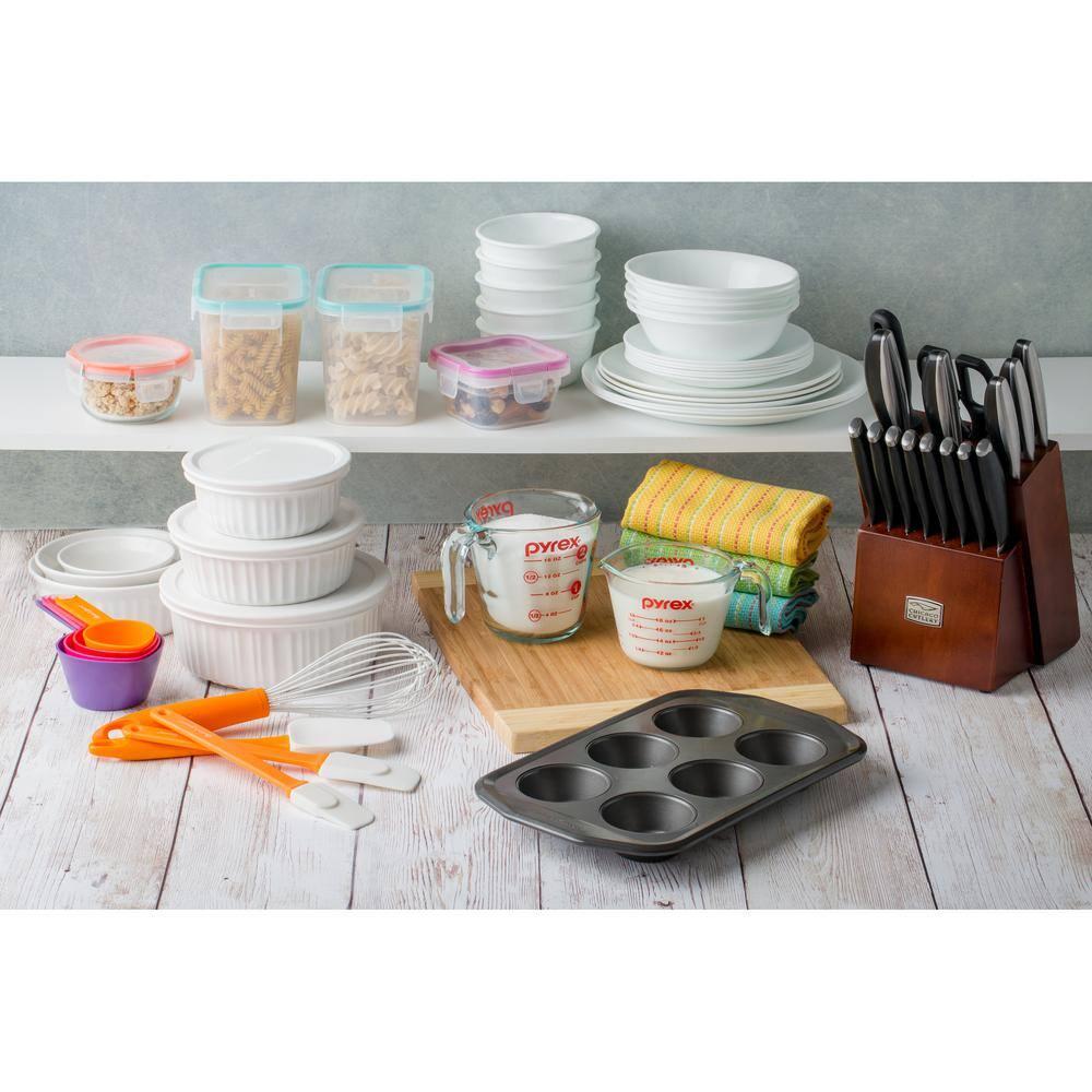 Pyrex Glass Measuring Cup, includes 2-Cup Measuring Cup with Red Graphics