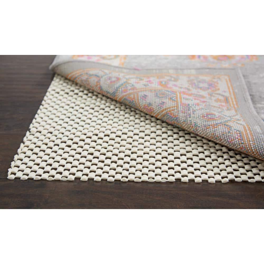 Grid-Loc Ivory 7'6" X 9'8" Non-Slip Rug Pag
