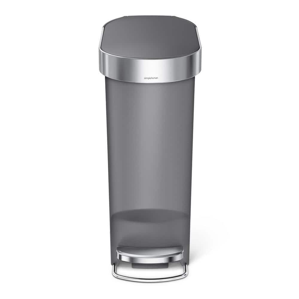 Simplehuman 10.6 Gallon Slim Kitchen Step Trash Can with Liner Rim