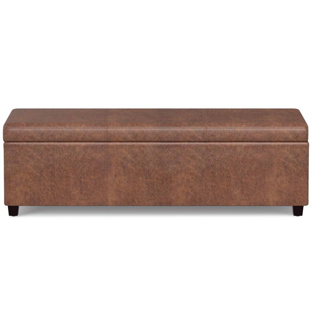 Simpli Home Avalon Extra Large Storage Ottoman Bench,Assembled