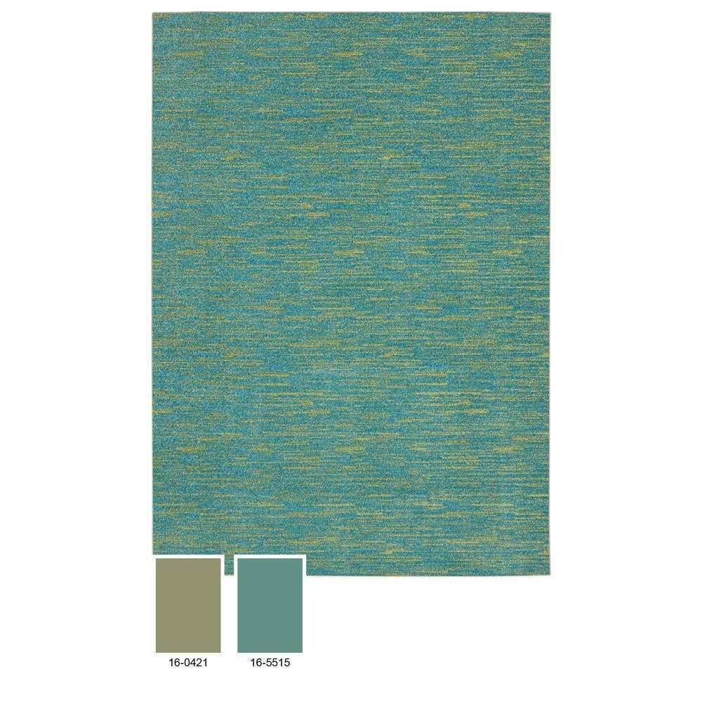 Nourison Nourison Essentials NRE01 Indoor/outdoor Area Rug - Blue Green 6' x 9'