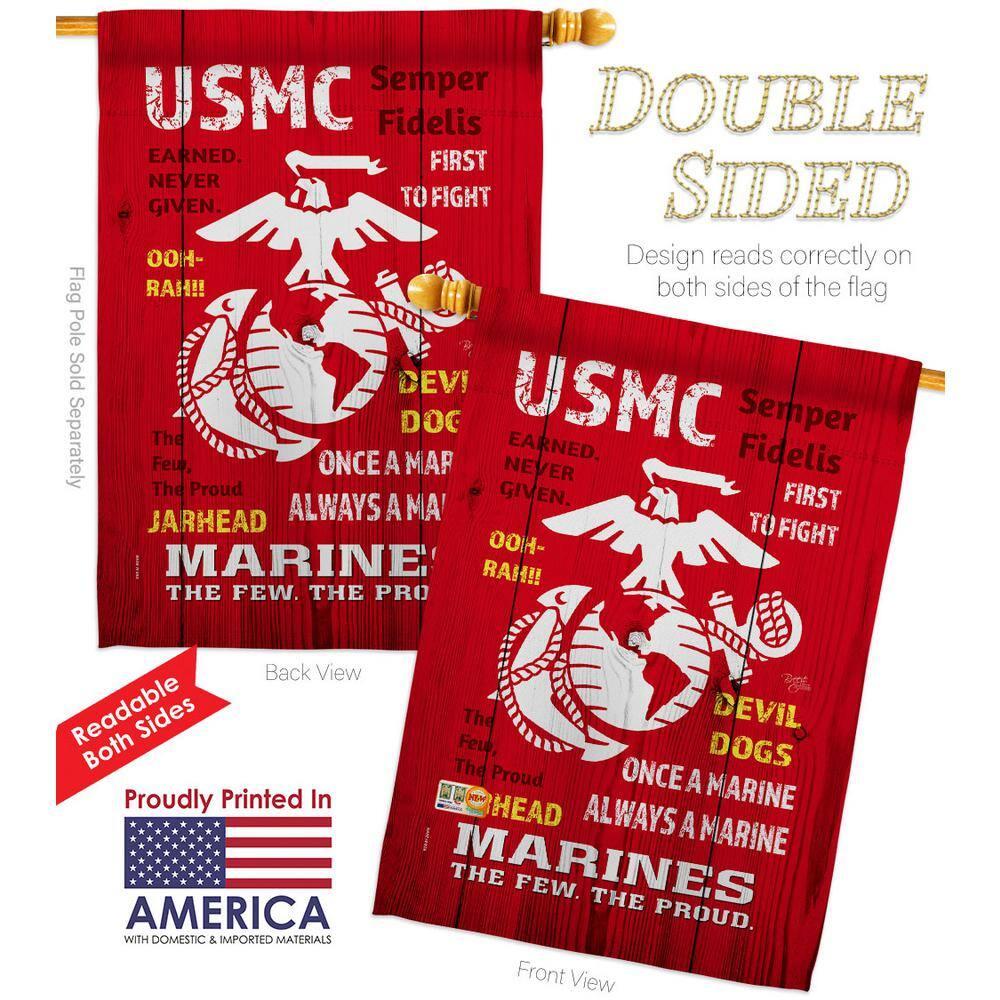 Breeze Decor Double Sided 40'' H x 28'' W Polyester Independence Day Flag Set