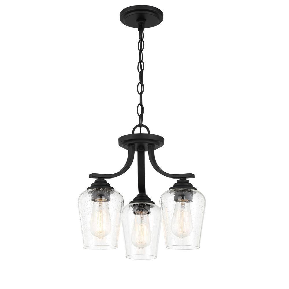 3 Light Convertible Chandelier-Coal Finish    -Traditional Installation Minka Lavery 4926-66A