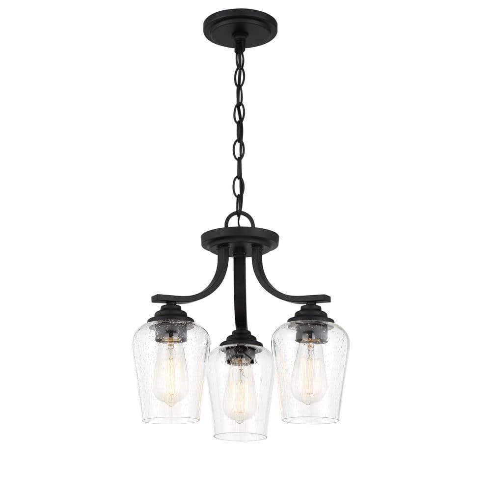 3 Light Convertible Chandelier-Coal Finish    -Traditional Installation Minka Lavery 4926-66A