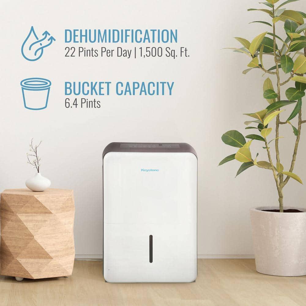 Keystone Energy Star Keystone 22 Pints Tower Dehumidifier for Rooms up to 16500 Cubic Feet