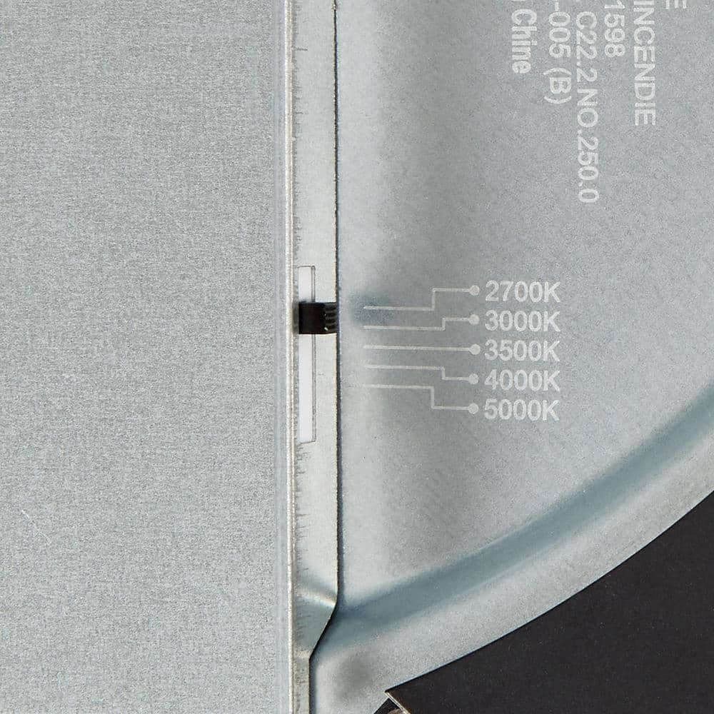 Maxxima 14 in. LED Flush Mount Ceiling Light, 5 CCT 2700K-5000K, 2400 Lumens, Traditional Indoor Black Trim Round Panel Light, Dimmable