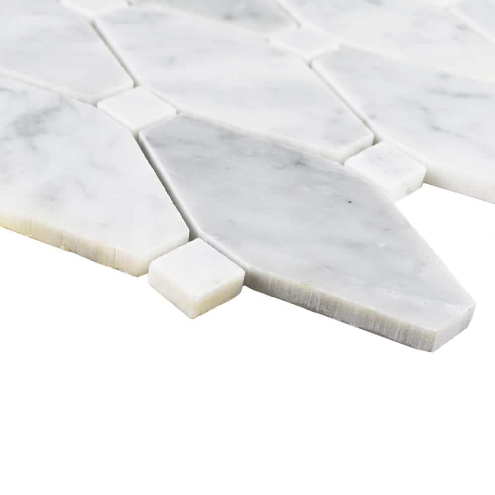 Roca Tiles Large Rhombus 12" x 12" Marble Mosaic Wall & Floor Tile