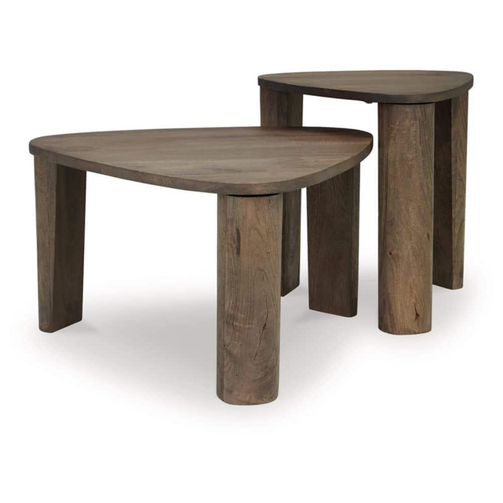Signature Design by Ashley Reidport Accent Coffee Table (Set of 2), Grayish Brown