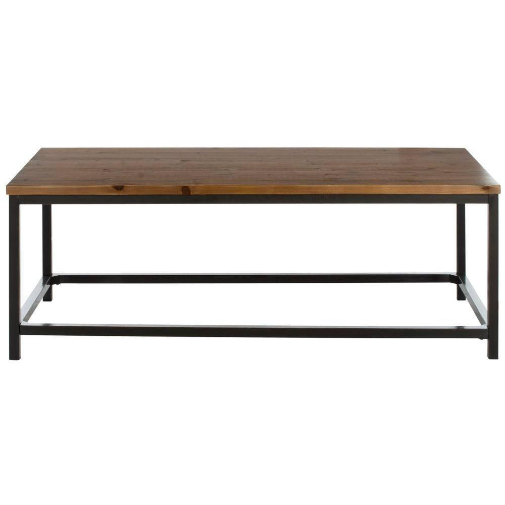 Alec Coffee Table - Brown Pine - Safavieh