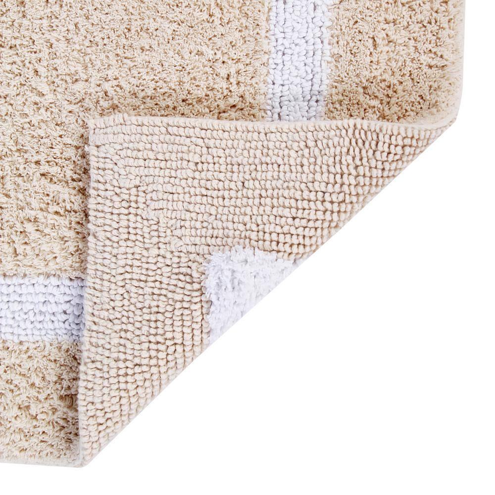 Highland Dunes Widman 100% Cotton Tufted Reversible Bath Rug Super Absorbent, Machine Washable Bathroom Rug