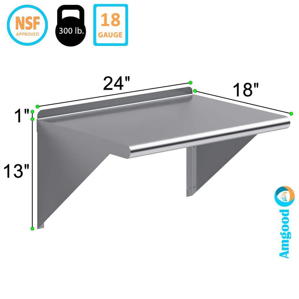 Amgood Stainless Steel Wall Mount Shelf