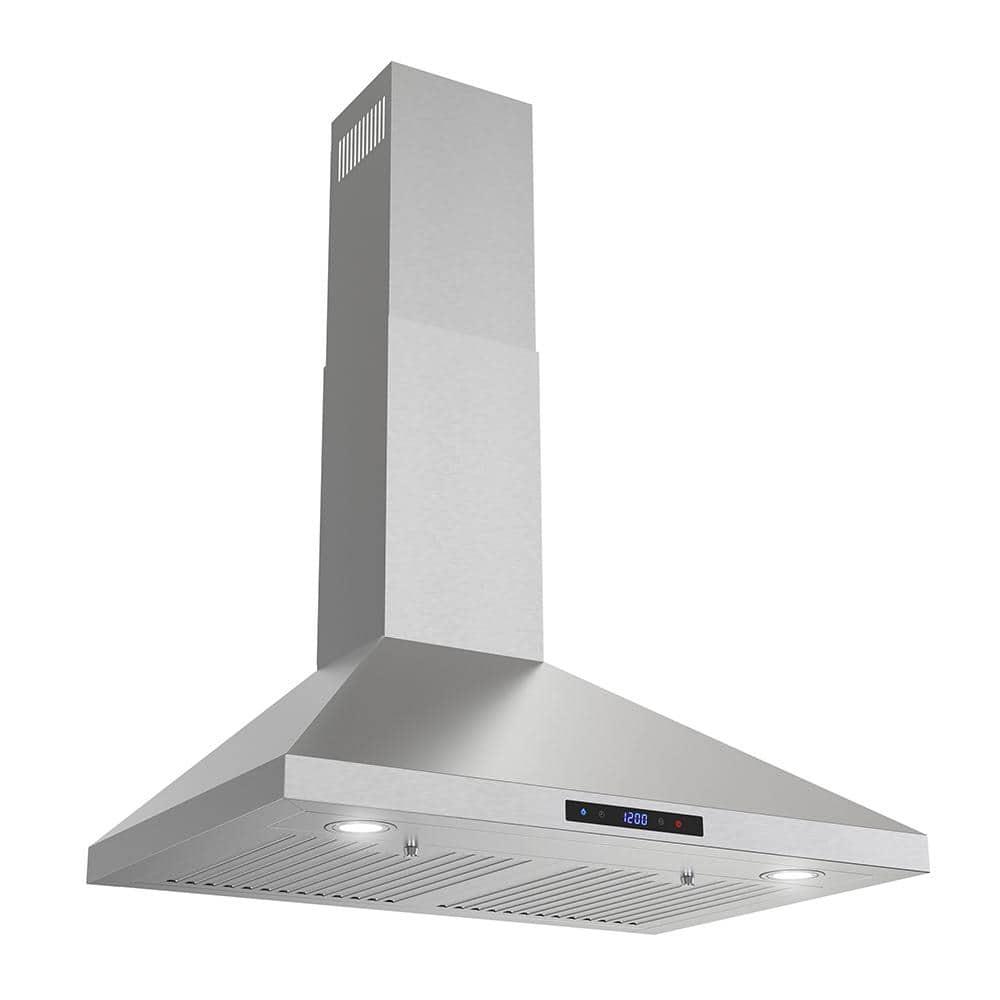 Streamline Francesco 30" 350 Cubic Feet Per Minute Ducted Wall Mount Range Hood with Baffle Filter and Light Included