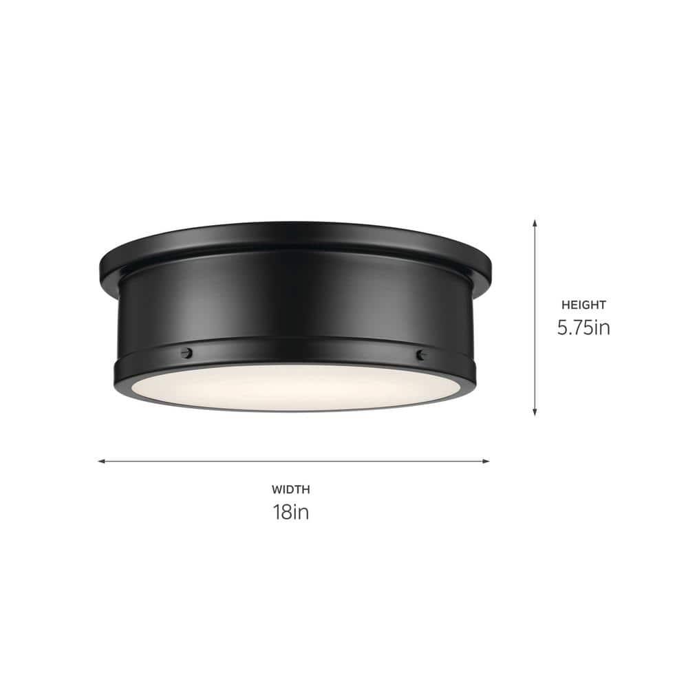 Kichler Lighting Serca 3 - Light Flush Mount in  Black