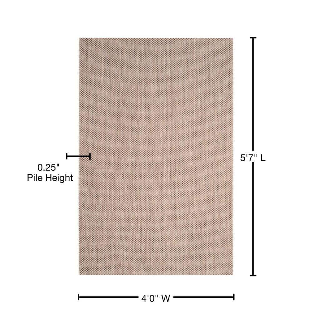 Courtyard CY8521 Power Loomed Indoor/Outdoor Area Rug - Beige/Brown - 4'x5'7" - Safavieh.