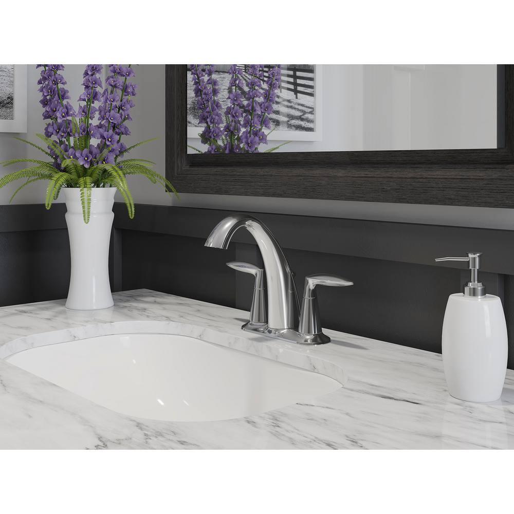 Kohler Alteo® Centerset 4" Bathroom Faucet with Pop-Up Drain Assembly, 2-Handle Bathroom Sink Faucet, 1.2 gpm