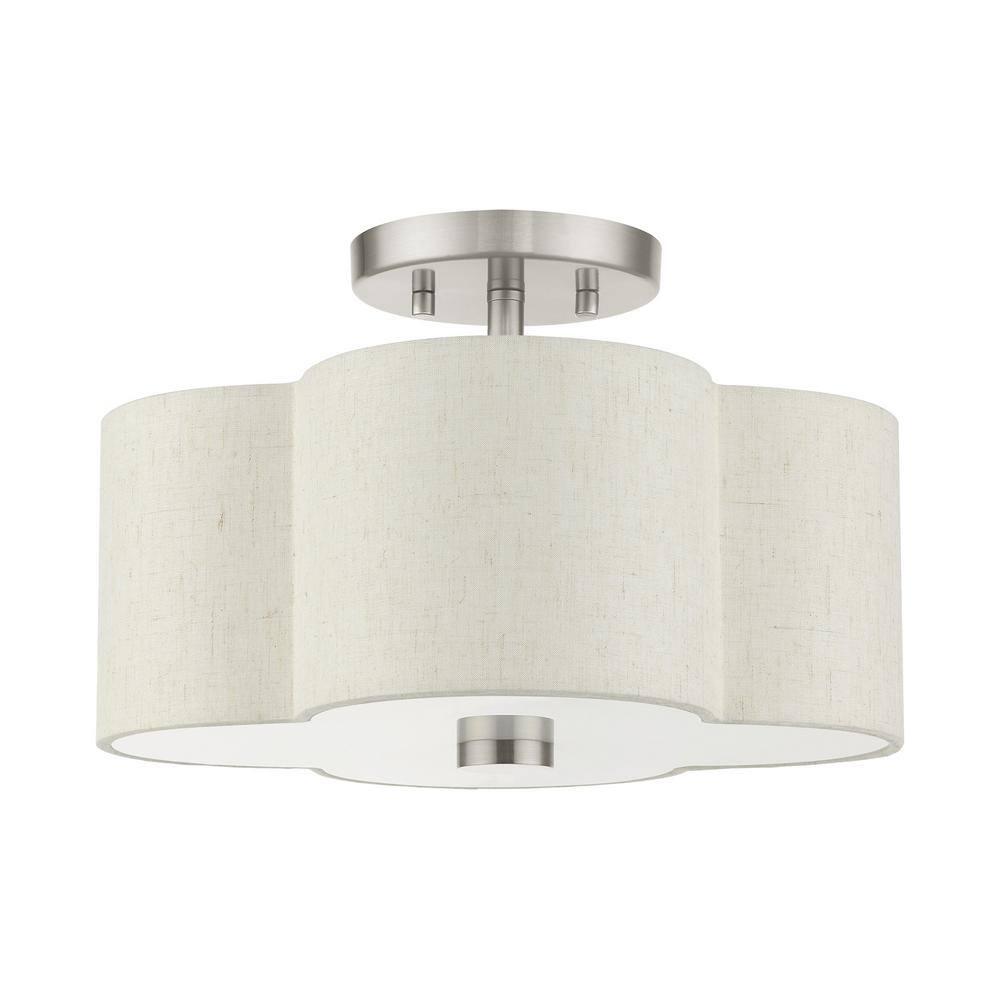 Livex Lighting Solstice 2 - Light Semi-Flush Mount in  Brushed Nickel