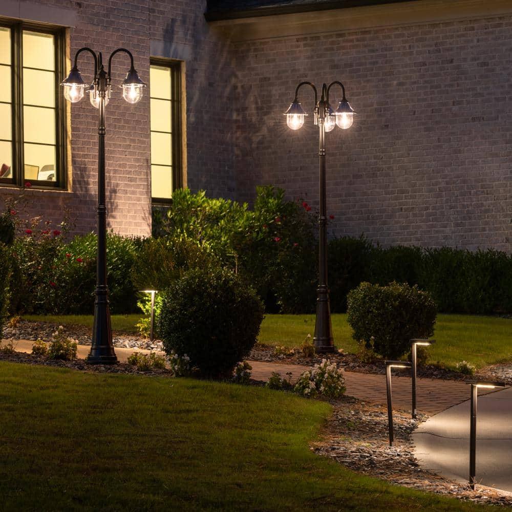 Orion Triple Head Lamp Post - Black