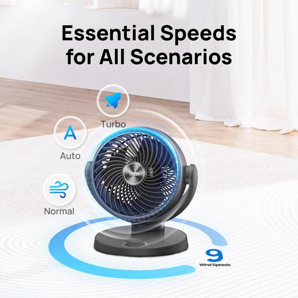 BEACHWATER POOL & SPA, LLC Table Fan For Bedroom, 13-Inch Oscillating Air Circulator Fan, 120° Tilt Adjustment, 28Db Ultra-Quiet, 70Ft Powerful Airflow, 4 Speeds Desk Fans With Remote For Whole Room, Home, Office