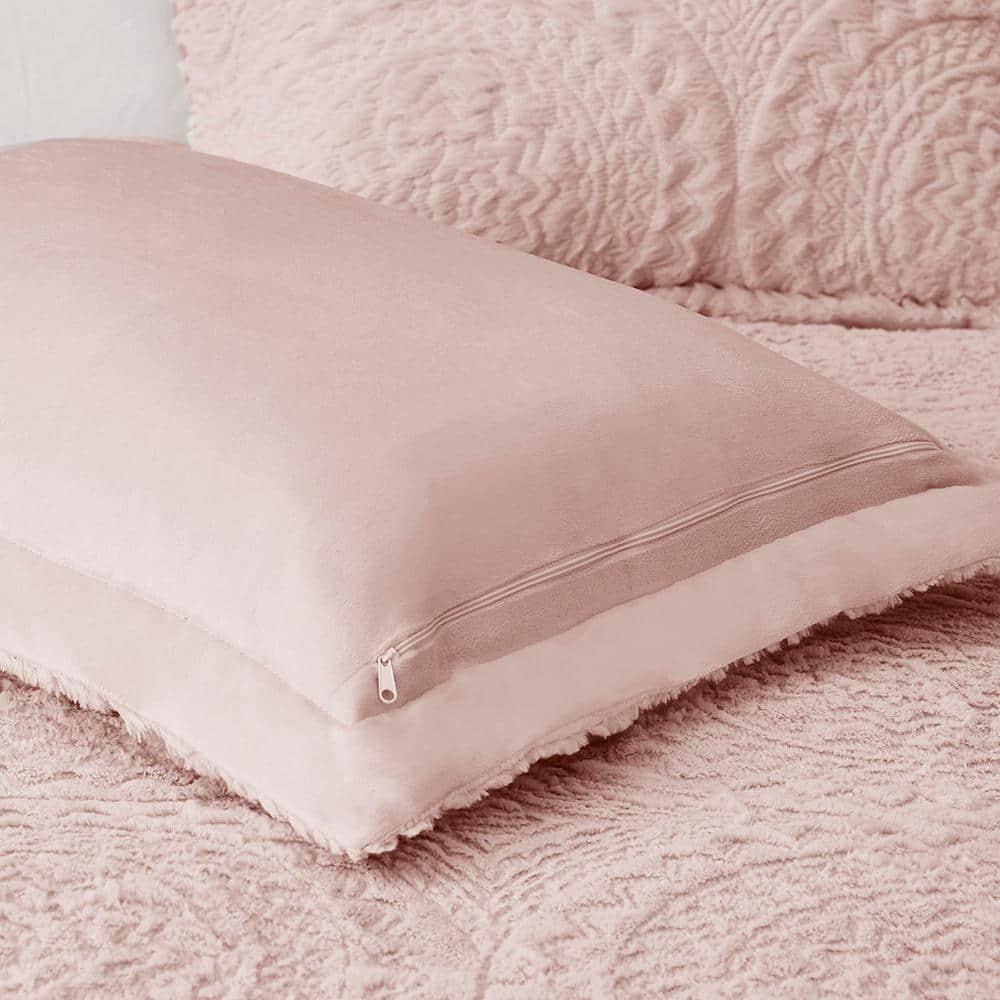 Madison Park Arya Embroidered Medallion Faux Fur Ultra Plush Comforter Set