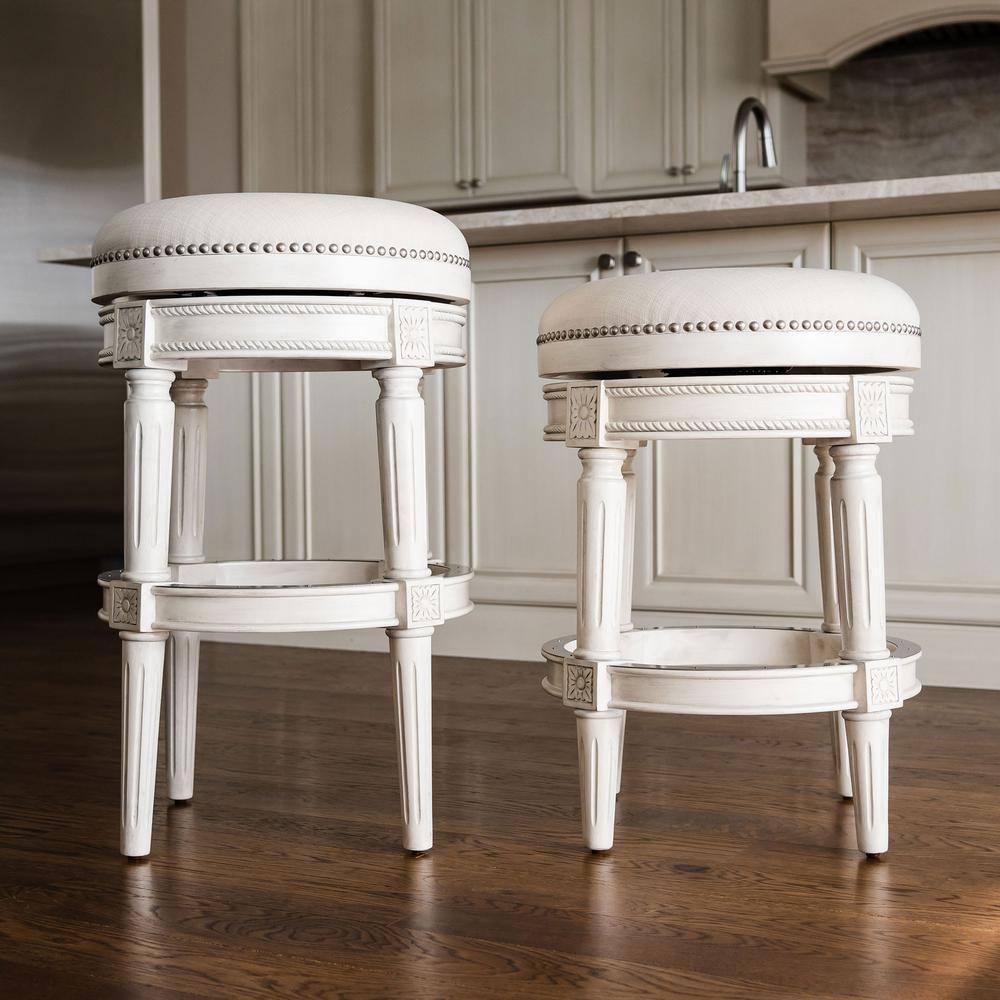 Maven Lane Maven Lane Pullman Backless Stool with Fabric Upholstery