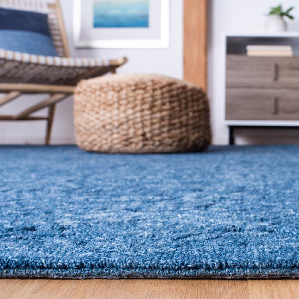 Textural TXT101 Hand Tufted Indoor Area Rug - Dark Blue - 6'x9' - Safavieh