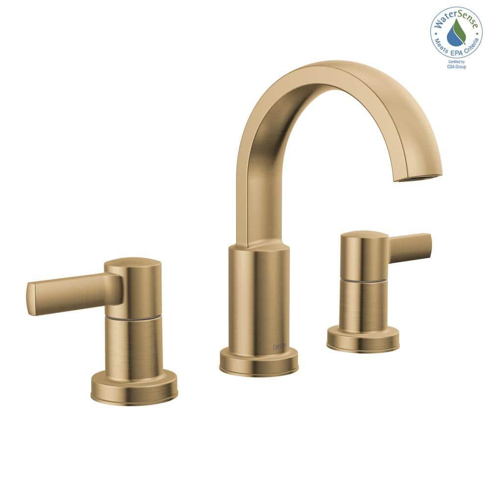 Albion Widespread Bathroom Faucet 3 Hole, 2-handle Bathroom Sink Faucet with Drain Assembly