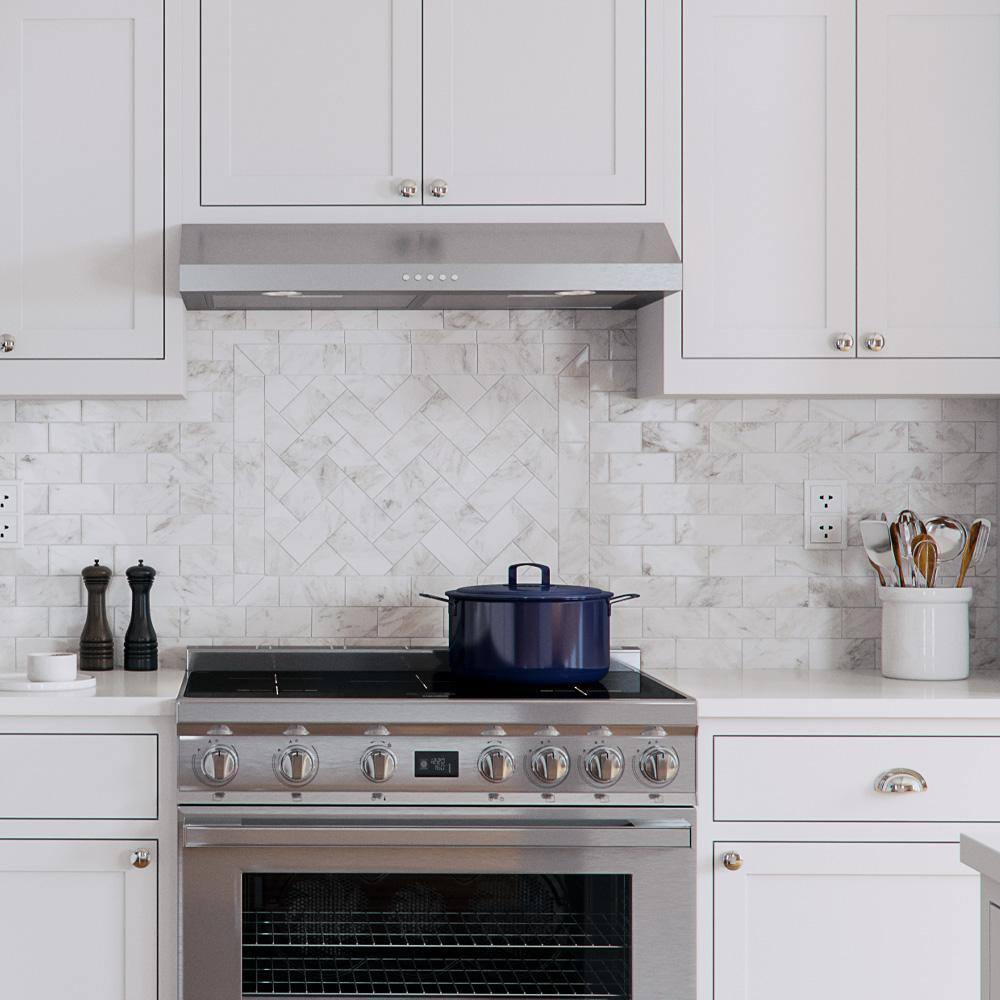 Cavaliere Cavaliere 30" Stainless Steel 200 CFM Ducted (Vented) Under Cabinet Range Hood with Mesh Filter 843012109114