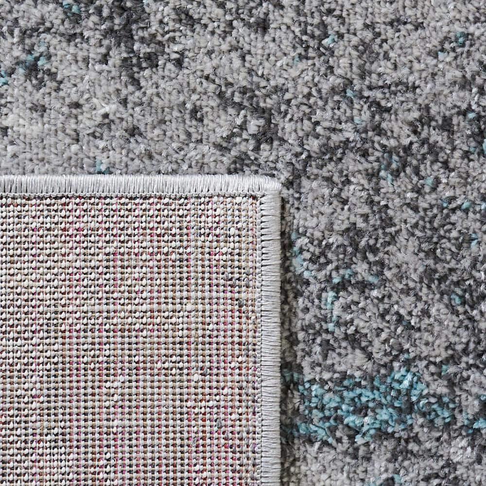 Adirondack ADR134 Machine Made Indoor Area Rug - Turquoise/Grey - 6'x6' - Safavieh