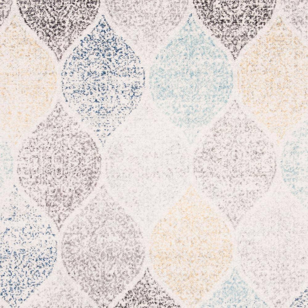 Madison MAD604 Power Loomed Indoor Area Rug - Ivory/Blue - 6'7"x9'2" - Safavieh
