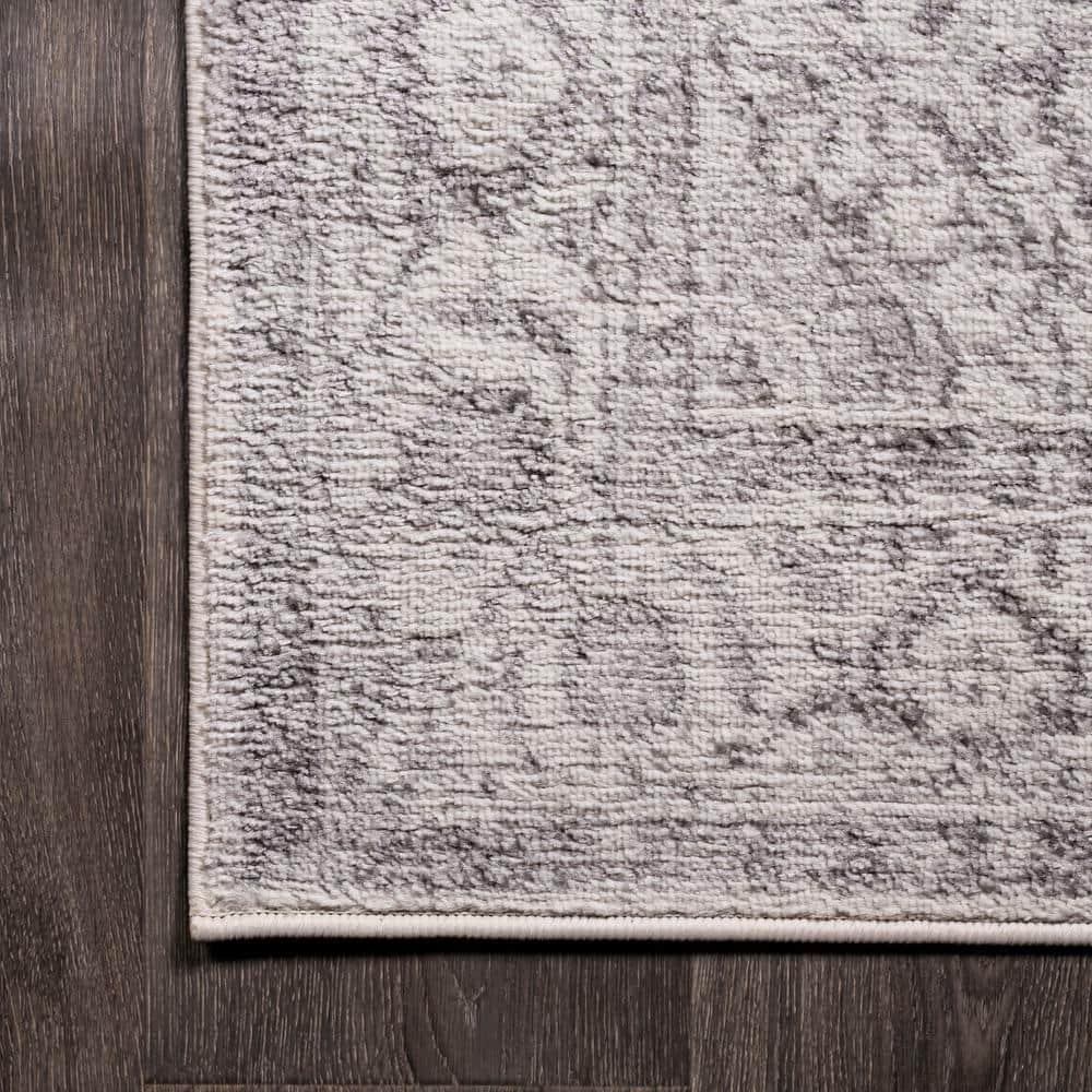 2'x10' Rosalia Cottage Medallion Runner Rug, Gray/Dark Gray - JONATHAN Y