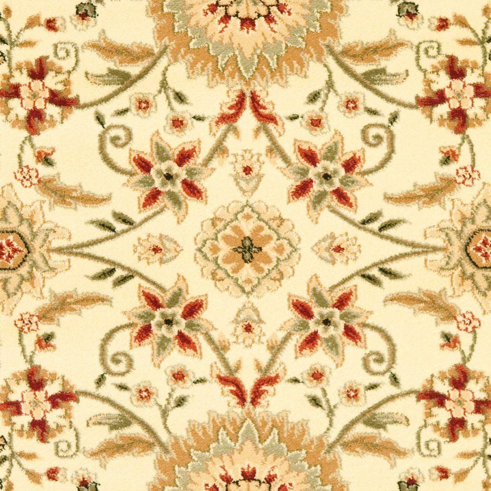 Lyndhurst LNH212 Power Loomed Area Rug - Ivory/Black - 8'x8' - Safavieh