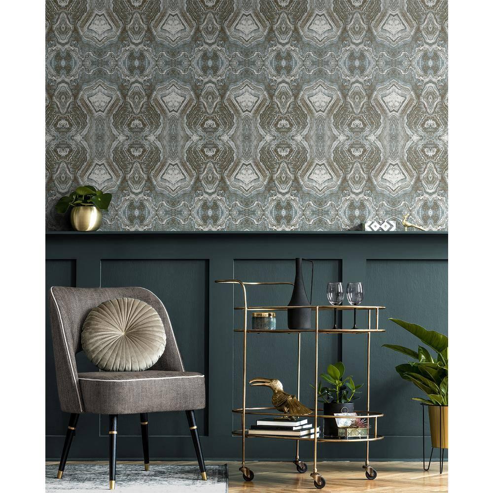 Mineral Springs Patina Abstract Vinyl Peel and Stick Wallpaper Roll ( Covers 30.75 sq. ft. )