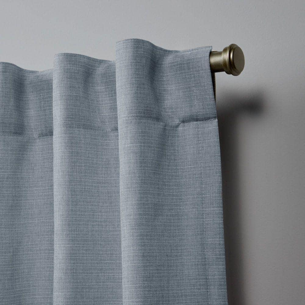 Nicole Miller Nicole Miller Faux Linen Slub Textured Hidden Tab/Rod Pocket Top Light Filtering Curtain Panel Pair (Set of 2)
