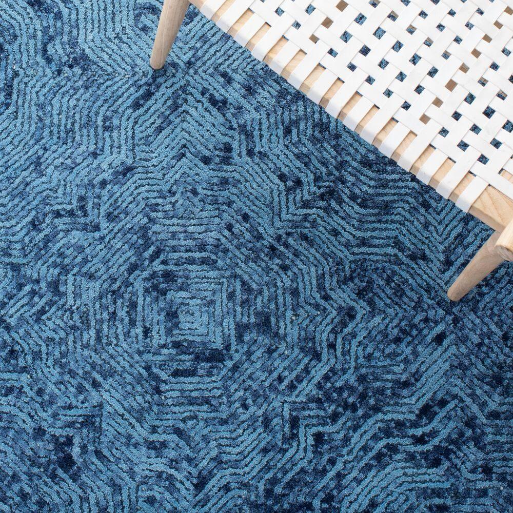 Ikat IKT506 Hand Tufted Accent Rug - Dark Blue - 3'x5' - Safavieh