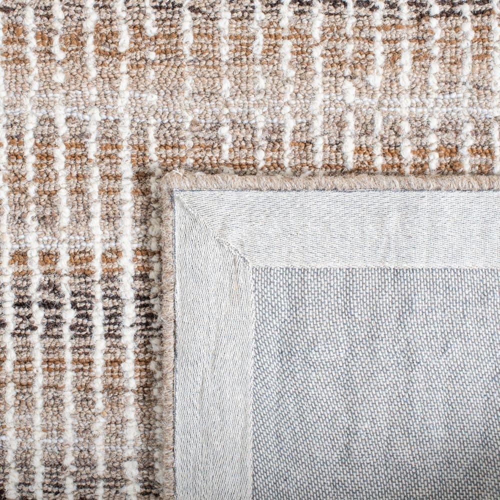 Abstract ABT220 Handmade Indoor Area Rug - Brown/Ivory - 6'x6' - Safavieh
