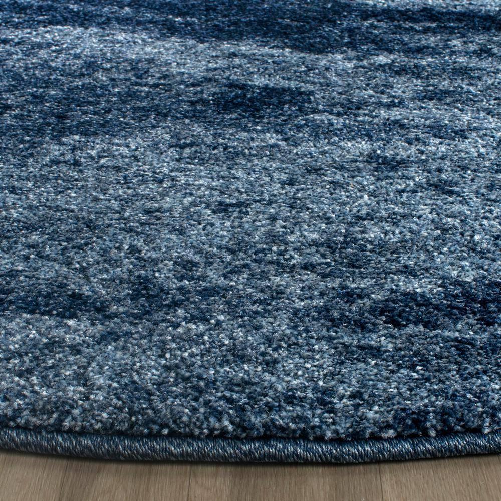 Retro RET2891 Power Loomed Indoor Area Rug - Light Blue/Blue - 6' round - Safavieh.