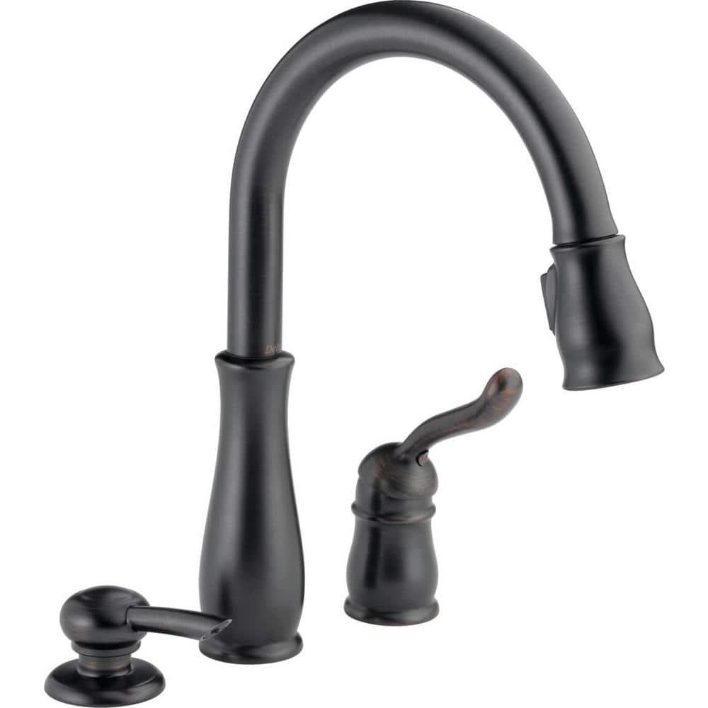 Leland Pull Down Sprayer Kitchen Sink Faucet, Single Handle Kitchen Faucet
