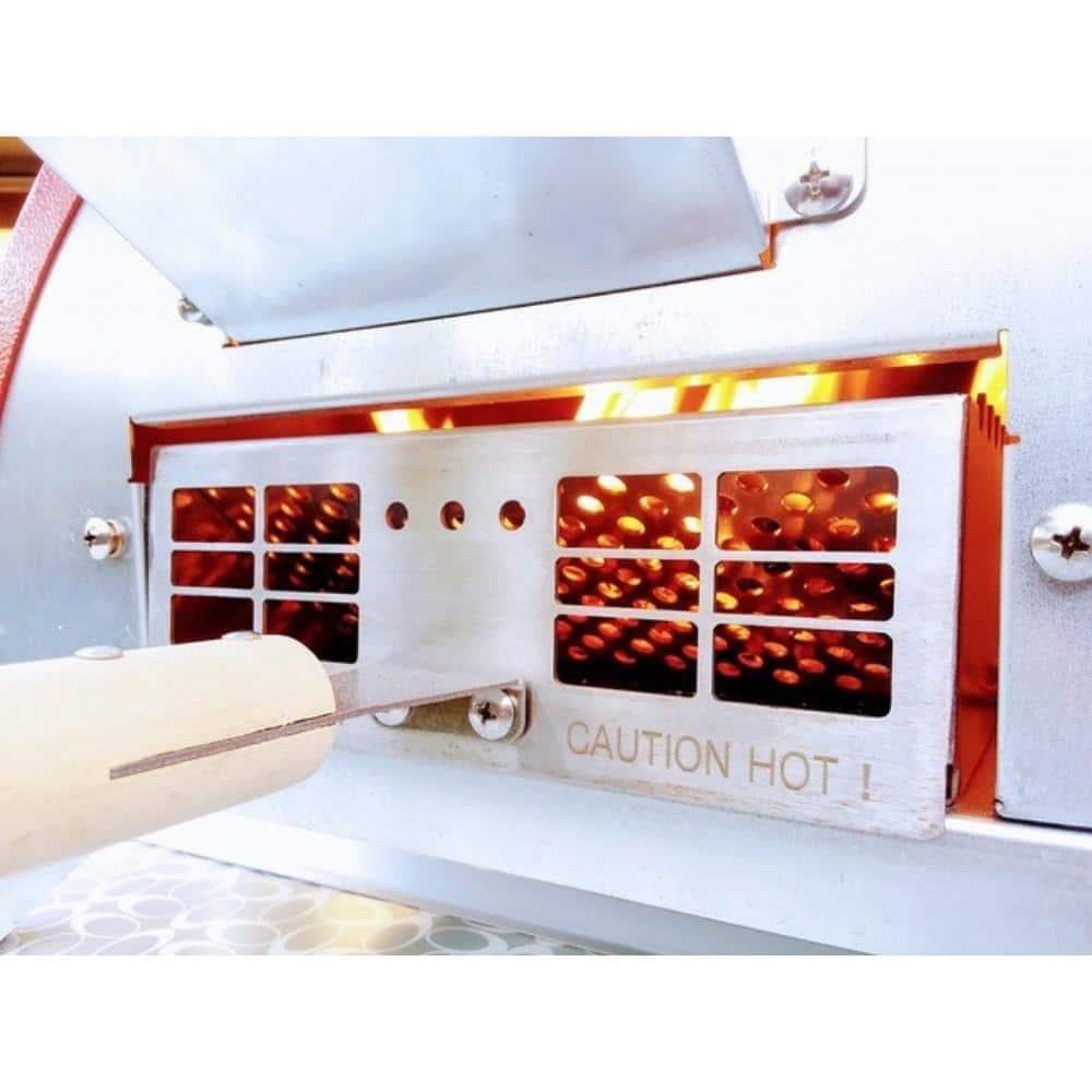 WPPO Le Peppe Portable Red Wood / Pellet Fired Pizza Oven with Peel